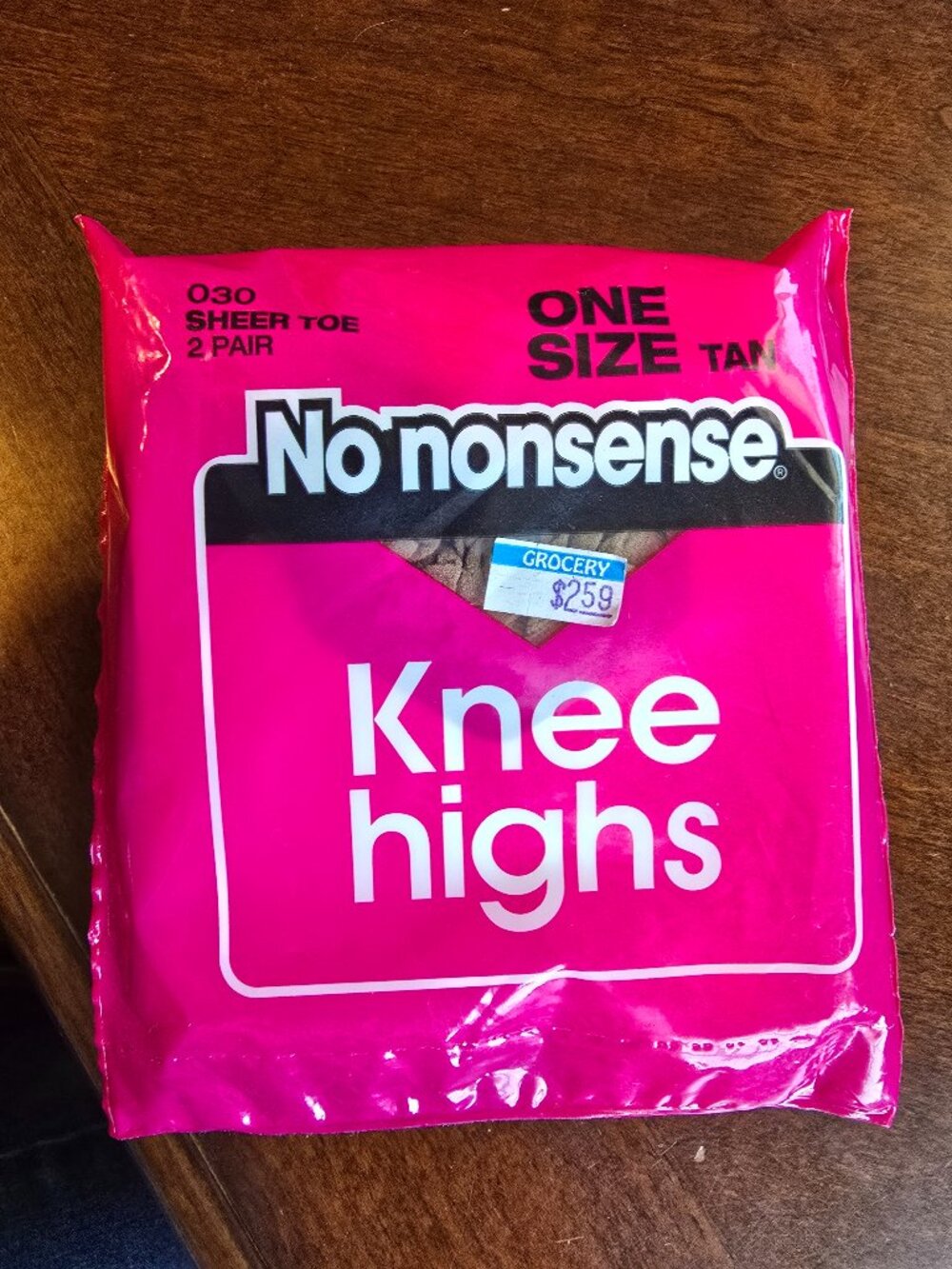 No nonsense Knee Highs – Tan, One Size, Sheer Toe & Reinforced Toe, 2-Pair Pack